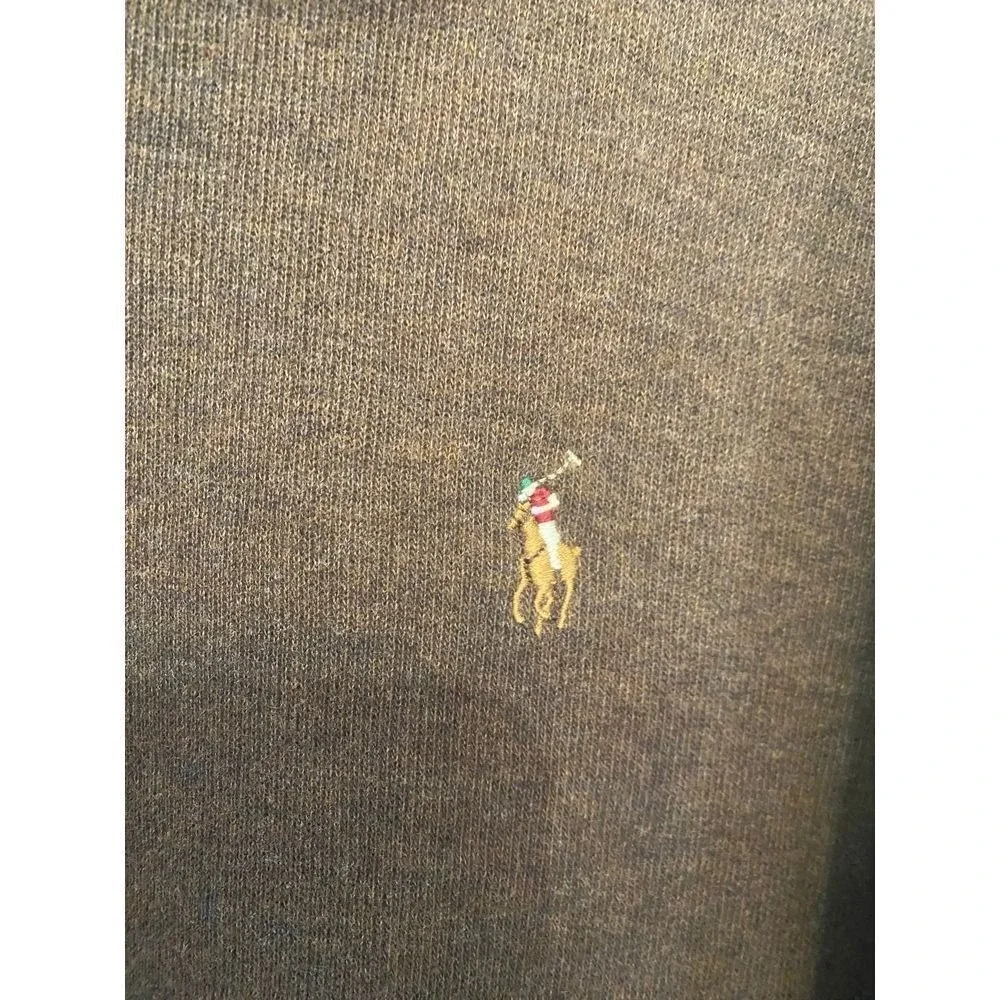 Polo Ralph Lauren Quarter Zip Pullover Sweater Brown‎ Casual Mens XXL Coastal
